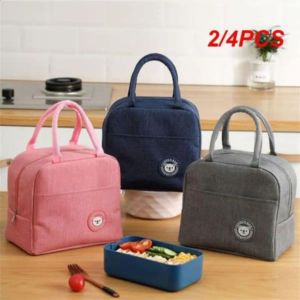 24 portable work lunch bags insulated waterproof camping outdoor aluminum foil thickened refrigerant 240910