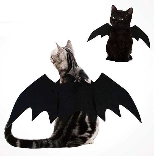 Halloween Cute Pet Clothes Black Bat Wings Harness Costume Cosplay Cat Kitten Dog Puppy Dress Kawaii Pet Clothes Party GiftXJ240906