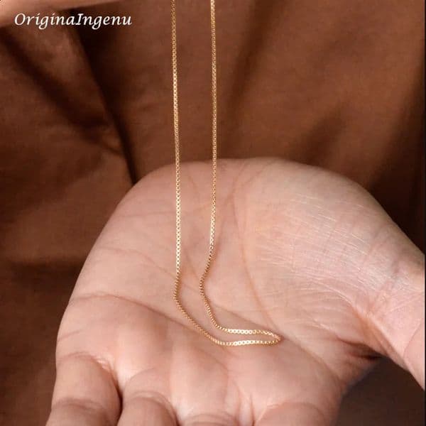 14K gold-plated snake chain necklace Boho necklace Dainty chain necklace minimalist jewelry waterproof necklace 240909