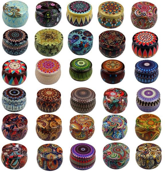 Party Favor Food Jars Scented tea box candle pot small tea golden European creative wedding candy boxes Candle Iron Cans wedding for gifts boxes CanistersLT1207