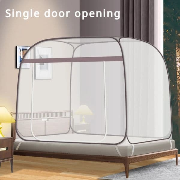 Simple Yurt Mosquito Net Portable Camping Tent Single Double Bed Canopy For Adult Foldable Bunk Mesh Net Breathable Mosquito Net 240909