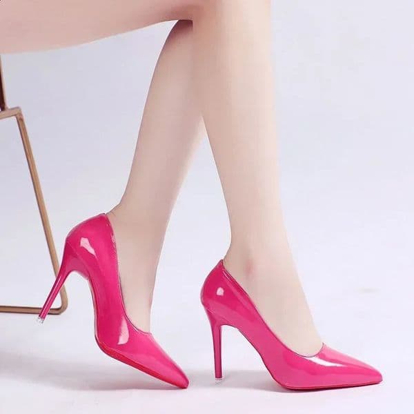 Plus Size Women Shoes Pointed Toe Pumps Patent Leather Dress High Heels Shoes Wedding Heeled Shoes Zapatos Mujer Womens Pumps 240910 K260319