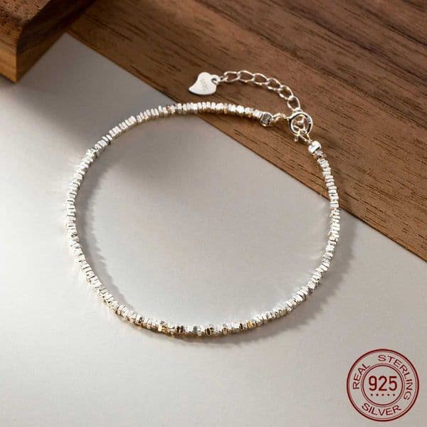 La Monada 15+3cm Simple Irregular Bracelets For Women Silver 925 Sterling Jewelry Fine 925 Sterling Silver Womens BraceletX240912