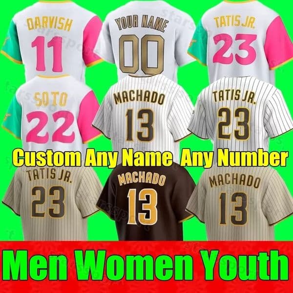 Manny Machado 20th Padres Fernando Tatis Jr. Baseball Jersey Juan Soto Ha-Seong Kim Jake Cronenworth Shirts