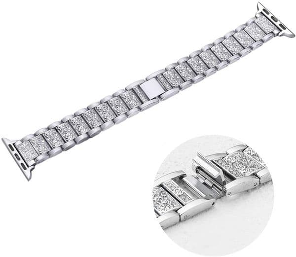 Jewelry Diamond watches case with apple watch strap 49 45mm 41mm 44mm 42mm 40mm Charm Designer Bracelet Watch Band fashion Rhinestone watchbands 9 8 7 6 5 4 wrist straps