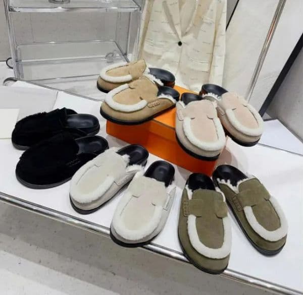 designer Mule Slippers Designer Autumn winter styles Men Women Mules Sandal fashion Slide Baotou thick sole half slippers Leather Suede Taupe Q251230