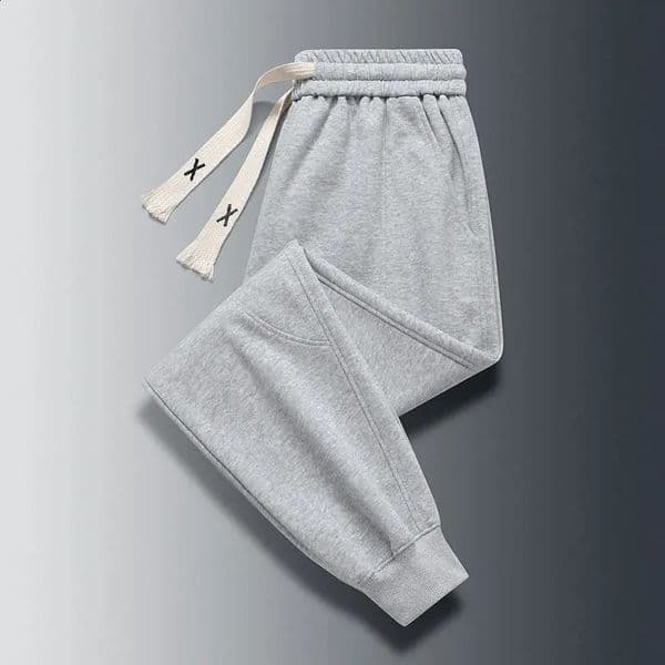 Man Sports Pants Cotton Sweatpants for Men Grey Harem Autumn and Winter Plain Trousers Casual Jogger Big Tall Slacks Long Size 240904