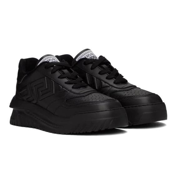 Super Quality Odissea Men Low-top Sneakers Shoes Black White Calfskin Leather Treaded Rubber Sole Comfort Skateboard Walking Luxury Footwear EU38-46