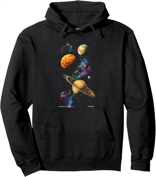 Hoodie for Mens Womens Space Galaxy Planets Universe Astronomy Science Lover Gift Pullover Hoodie Graphic Hoodies sweatshirt Pullover Long Sleeve