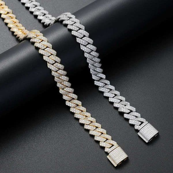 Pendant Necklaces 13mm 16 inches 18 inches 20 inches 22 inches Ice Sparkling Cuban Chain Hip Hop Mini Paving Chain Necklace Mens Jewelry BC004 J240909