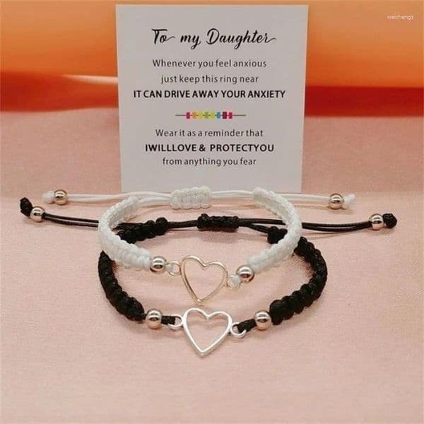 Bangle Love Heart Couple Bracelet For Lover Women Men Hand Crafted Adjustable Rope Friends Relationship Matching Bracelets Jewelry Gift