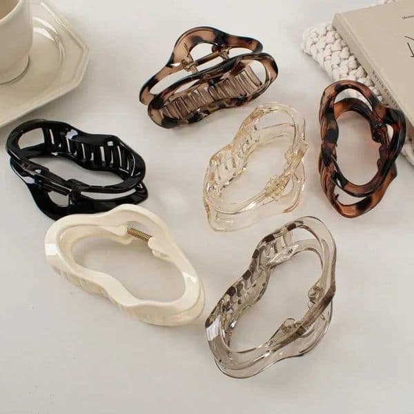 Irregular Hollow Out Hair Claws Clips Women Girls Tortoiseshell Large Crab Hair Clamps Barrettes Clips Hair Accessories FashionX2409