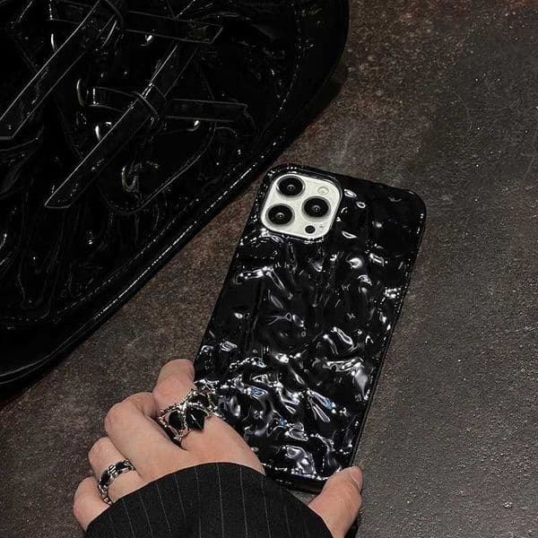 Qianliyao Luxury Black tin paper pattern Phone Case for iphone 16 15 14 13 11 12 Pro Max X XS Max XR 8p 7p Shockproof Soft Cover Z240914