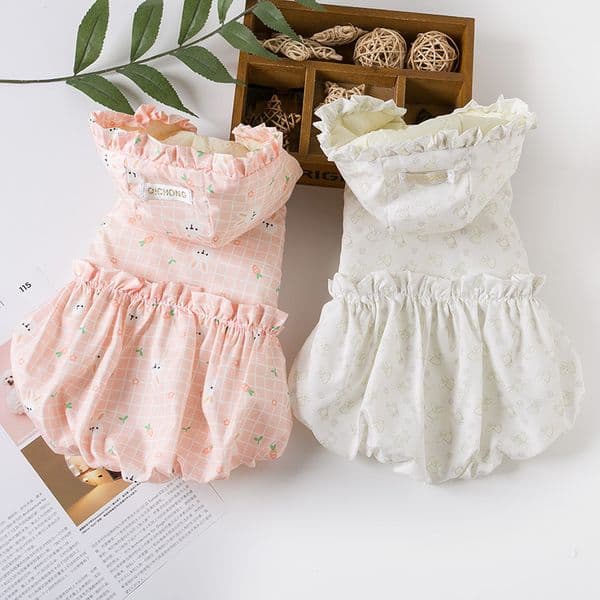 Autumn Winter Pet Cat Plush Princess Skirt Teddy Small Dog Clip Cotton Radish Cotton Skirt Dog Christmas Clothes Dog Costume