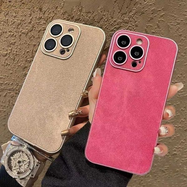 Matte Fabric Leather Phone Cases For iPhone 16 15 14 13 12 11 Pro Max Soft Silicone Camera Protect Shockproof Cloth Back Cover Z240914