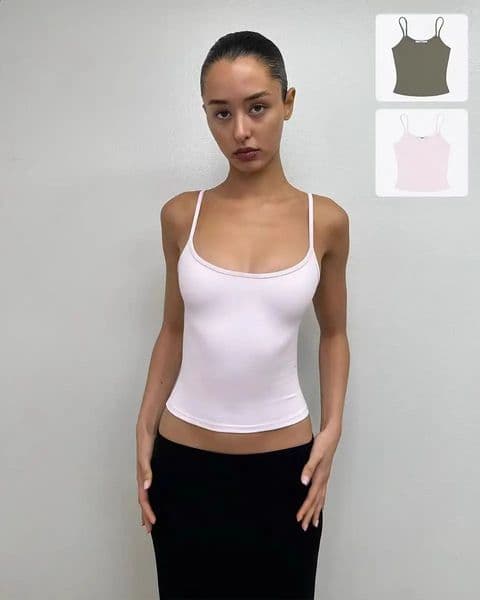 TankAir camisole pink color beautiful custom dye vest 240914