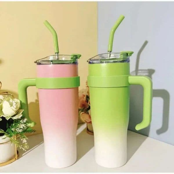 Cold Summer Retention Ice Big Tumbler Large Capacity Men's And Women's High Face Value Water Net Red Cup With Straw