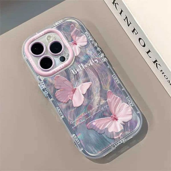 Butterfly Phone Case For iPhone 11 Pro Silicone Funda 13 15 12 16 14 Pro Max 6 6S 7 8 Plus X XR XS Soft Shockproof Cover M240914