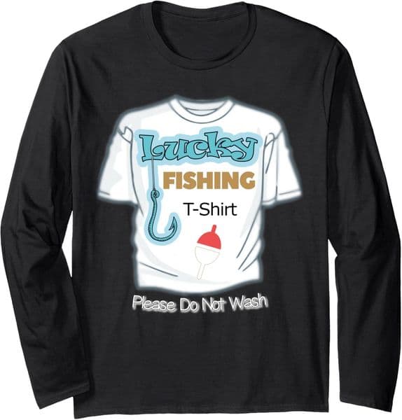 Long Sleeve Shirts for Men sweatshirt Lucky Fishing Dont Wash It Funny Fisherman Gift T-Shirt T shirt Tee Streetwear Casual tops clothes 0a