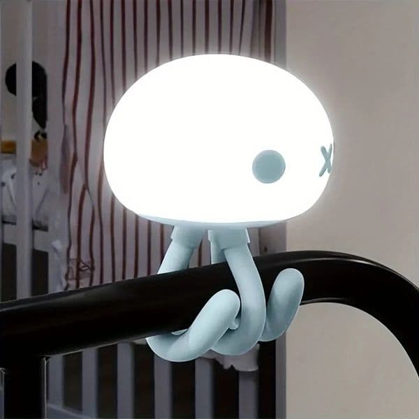 Jellyfish Silicone Night Light Girl Cute Mini Baby Bed Bedroom Sleep Eye Protection Environmental Gift Bedlight 240905