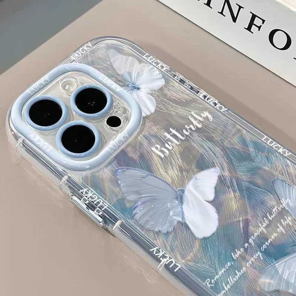 Butterfly Phone Case For iPhone 15 Funda iPhone 11 13 14 12 16 Pro Max XR X Xs 7 8 Plus 6 SE 15pro 13pro Silicone Soft TPU Cover M250508