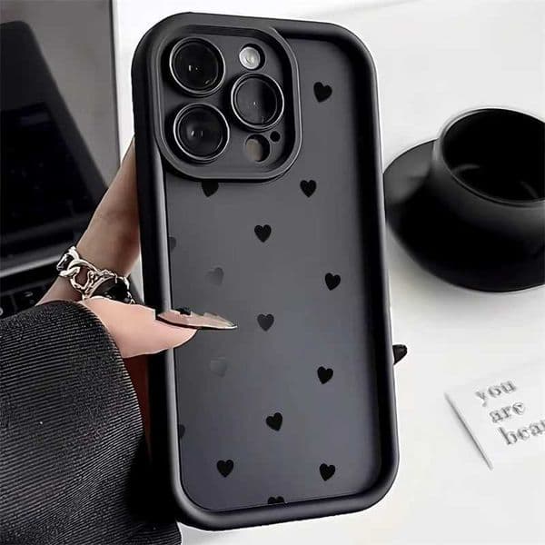 Luxury Case Love Heart Design Liquid Silicone Phone Case for iPhone 16 15 14 13 12 11 Pro Max XS X XR 7 8 Plus SE Shockproof Soft Cover Z241008