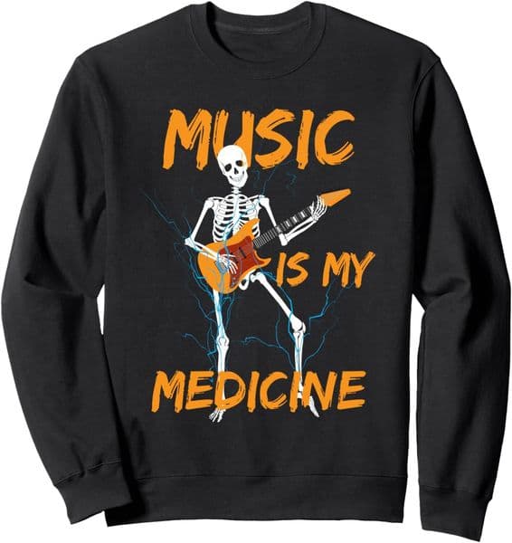 Long Sleeve Shirts for Men sweatshirt Skeleton Playing Guitar Music Lover Funny Gift Sweatshirt Tee Streetwear Casual tops clothes fashion 57