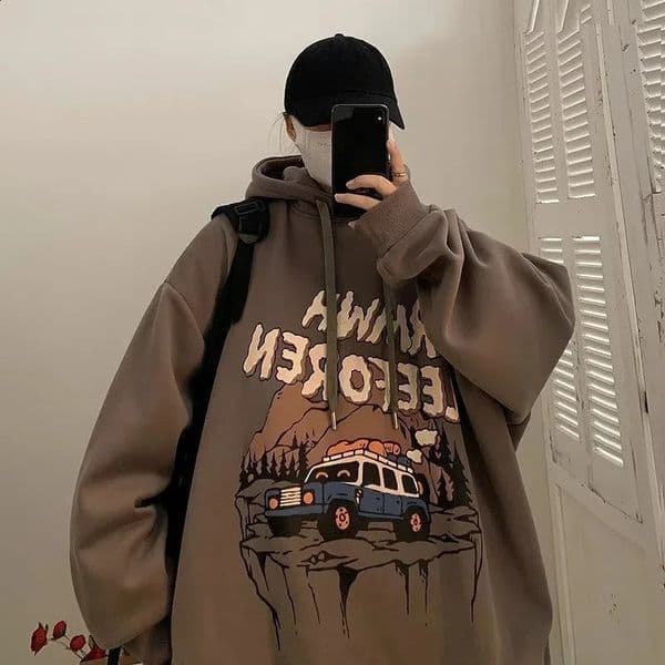 Sweatshirts For Man Print Green Hooded Anime Hoodies Mens Clothing Manga Funny Elegant Offers Streetwear Harajuku Fashion 240910