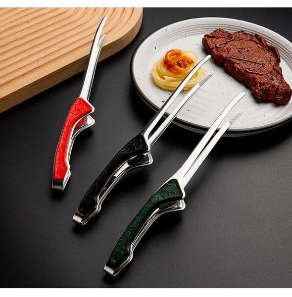 Free shipping Outdoor 430 stainless steel barbecue clip anti-scalding non-slip household food clip steak bread clip