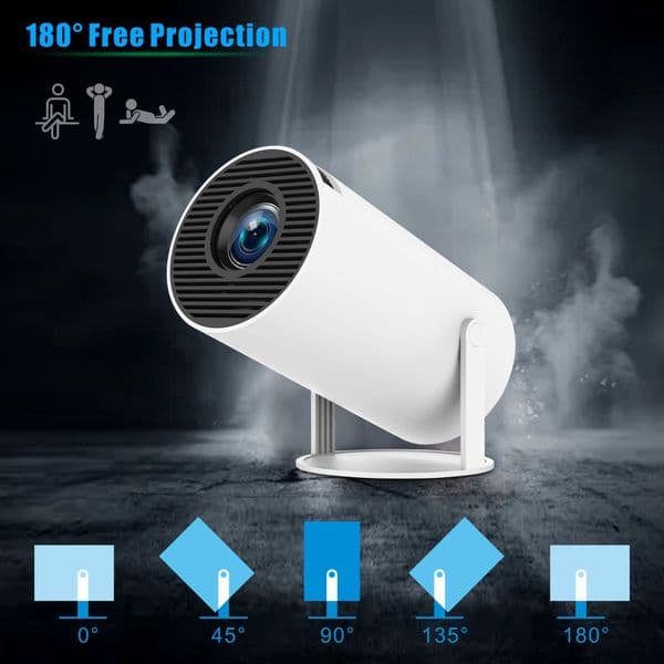 2026 New New Hy300 Pro Outdoor Projector outdoor Wifi6 180 ANSI Android13 4K 130 Screen Bt5.0 1280 720P T950s Chip Home Theater Outdoor Portable Free Shipping S