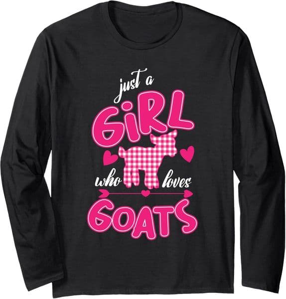 Long Sleeve Shirts for Men sweatshirt Just A Girl Who Loves Goats Love Arrow Funny Gift Tee Streetwear Casual tops clothes 46