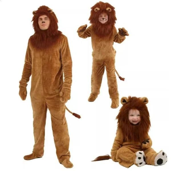 2026 New Deluxe Wizard Of OZ King Cosplay Costume Anime Aldult Child Animal Lion Baby Kids Movie Role Jumpsuits Halloween Costumes 240906 Designer