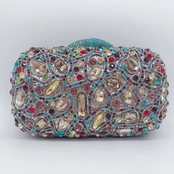 2024 XIYUAN New Arrival Big Rhie Women Evening Clutch Purse Fashion Multicolored Lady Party Prom Mini Shoulder Handbags