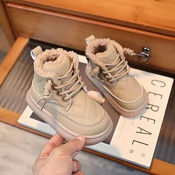 Autumn Winter Warm Plush Girls Boots Fashion Clith Boys And Childrens Casual Shoes 542a