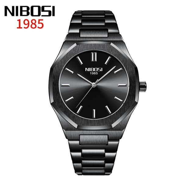 Mens watch simple waterproof steel strap quartz watch w4