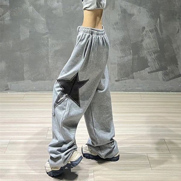 Womens pants fashionable high waisted hiphop Trouser womens loose jogging sports casual wide leg streetwear 240913