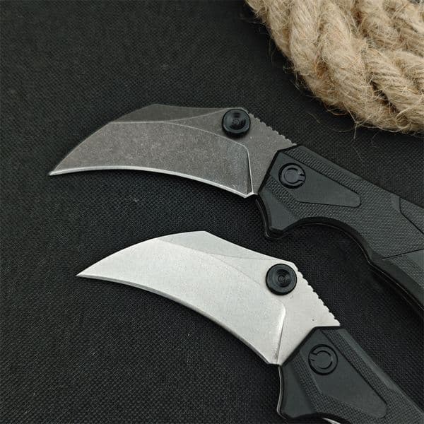 Assisted Opening Folding Knife Stonewashed Blade GFN Handle Portable Outdoor Cutting Tool 1c