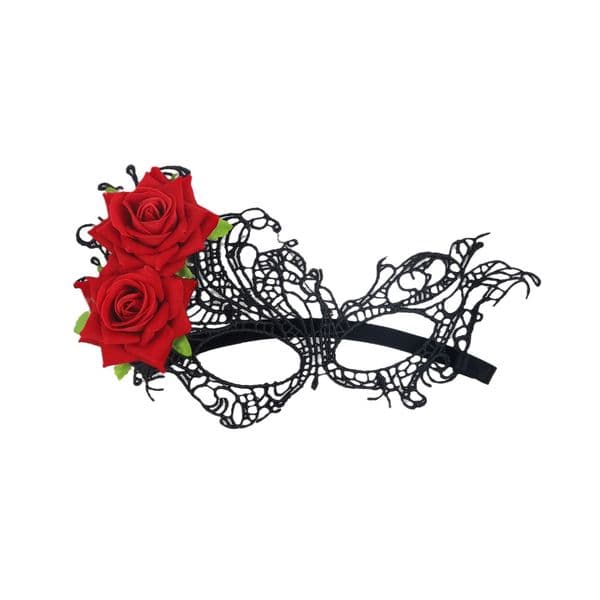 Party Masks Makeup Ball Performance Mask Halloween Party Rose Blossoms Lace Diamond Mask Eye Mask