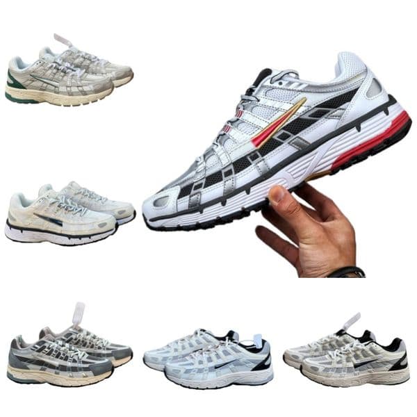 Running shoes 6000 sneakers women's mesh trainning shoes men's breathable designer shoes lace up casual shoes classic brand skate shoes non slip sports shoes outdoor