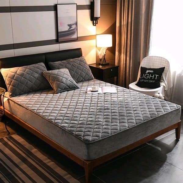 Sheet Plush Thick Bedding Mattress Cover Warm and Soft Crystal Cotton Bedding Orders Bedding Fitting Pillowcase Required 240918