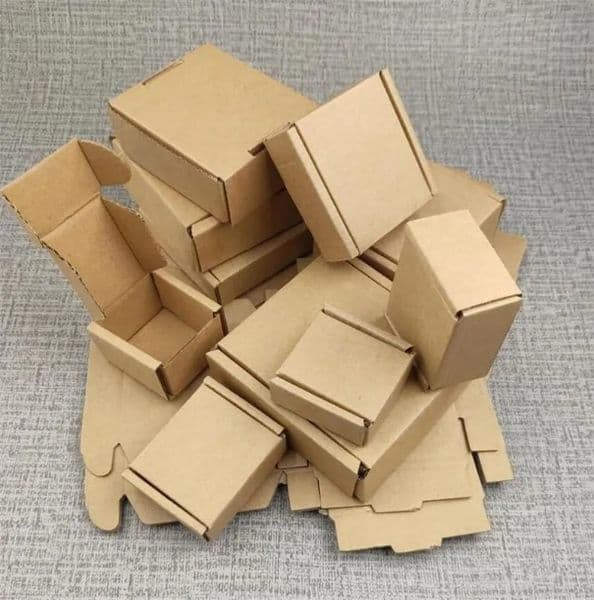Top Quality 50pcs Large Kraft Paper Box Brown Cardboard Jewelry Packaging Box For Shipping Corrugated Thickened Paper Postal 17Sizes1