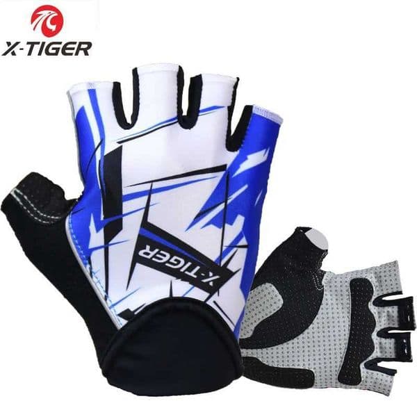 X-Tiger High Quality Hexagonal 3D gel Shock proof Sports Gloves Half Finger MTB Bicycle Gloves Bicycle Gloves CL240920