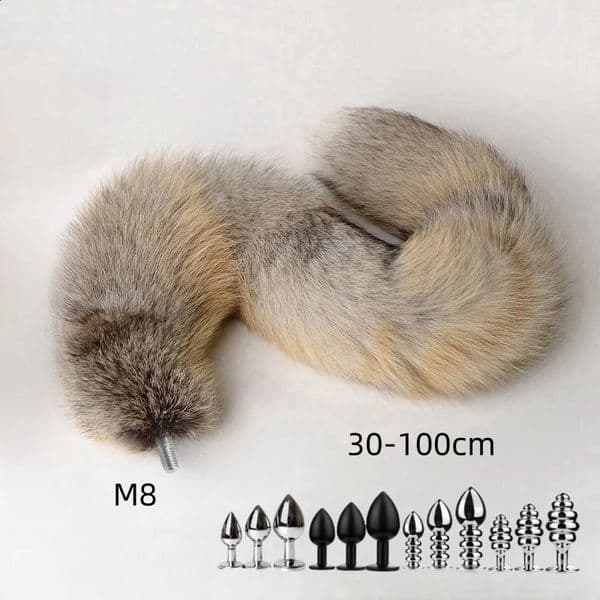 Separable Alloy Anal Sex Toys with Fetish BDSM Cosplay Real JinDao Fox Tails for Couple Adult Anue Massage Exotic Butt Plug 240914