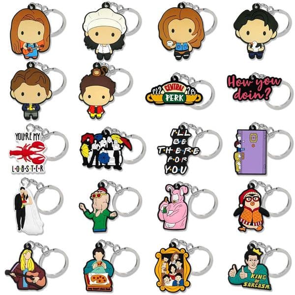 1PCS Old Friend PVC Keychain Hot Sales Key Ring Penguin Lobster Keys Accessories Car Bag Pendant Key Chain Charm unisexX240919
