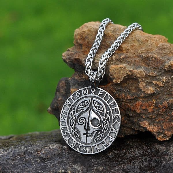 Original Design Stainless Steel Viking Jewelry Norse Goddess Hel Amulet Necklace 240910