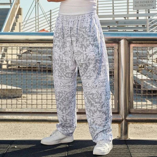 American Style Mens Sweatpants Fashion Clothing Summer Breathable Quick Drying Loose Fitness Casual Digital Printed Pants 240910
