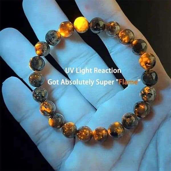 1pc Natural Flame Stone Energy Bracelet women men unisex beads banglCrystals Adjustable Stretch Bead Bracelete gift for brotherX240921
