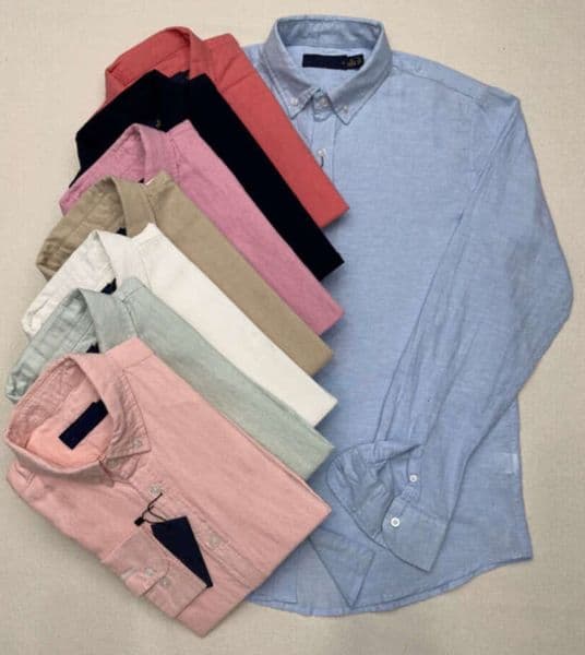 2024 camisas polo hombres Calidad de caballos Bordado lino blusa manga larga Color Fit ropa casual Camisa GDD