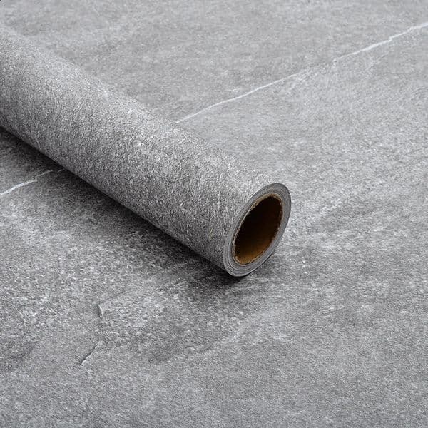 PVC selfadhesive waterproof floor stickers oil resistant and slip thick ceramic tile cement style shopping center home decoration 240919