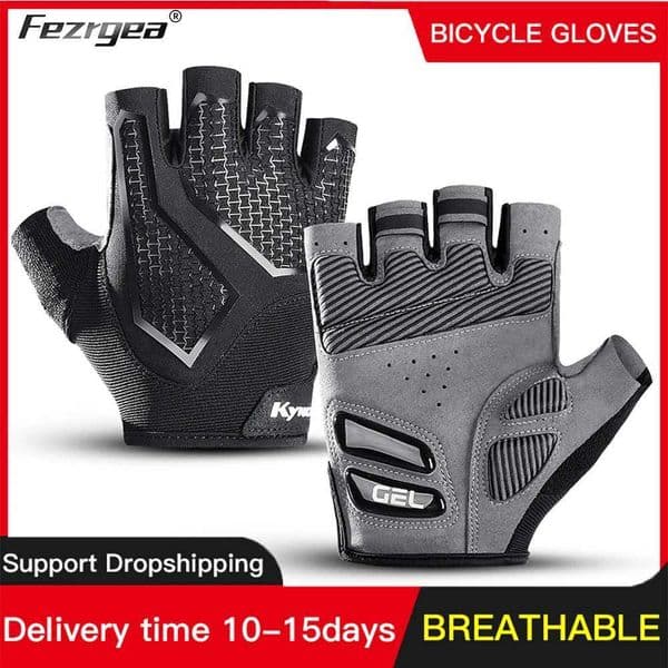 Summer Half Finger Male and Female Bicycle Gloves Liquid Silicone Shock Absorbent Breathable Sports Bicycle Fitness Gloves CL240921